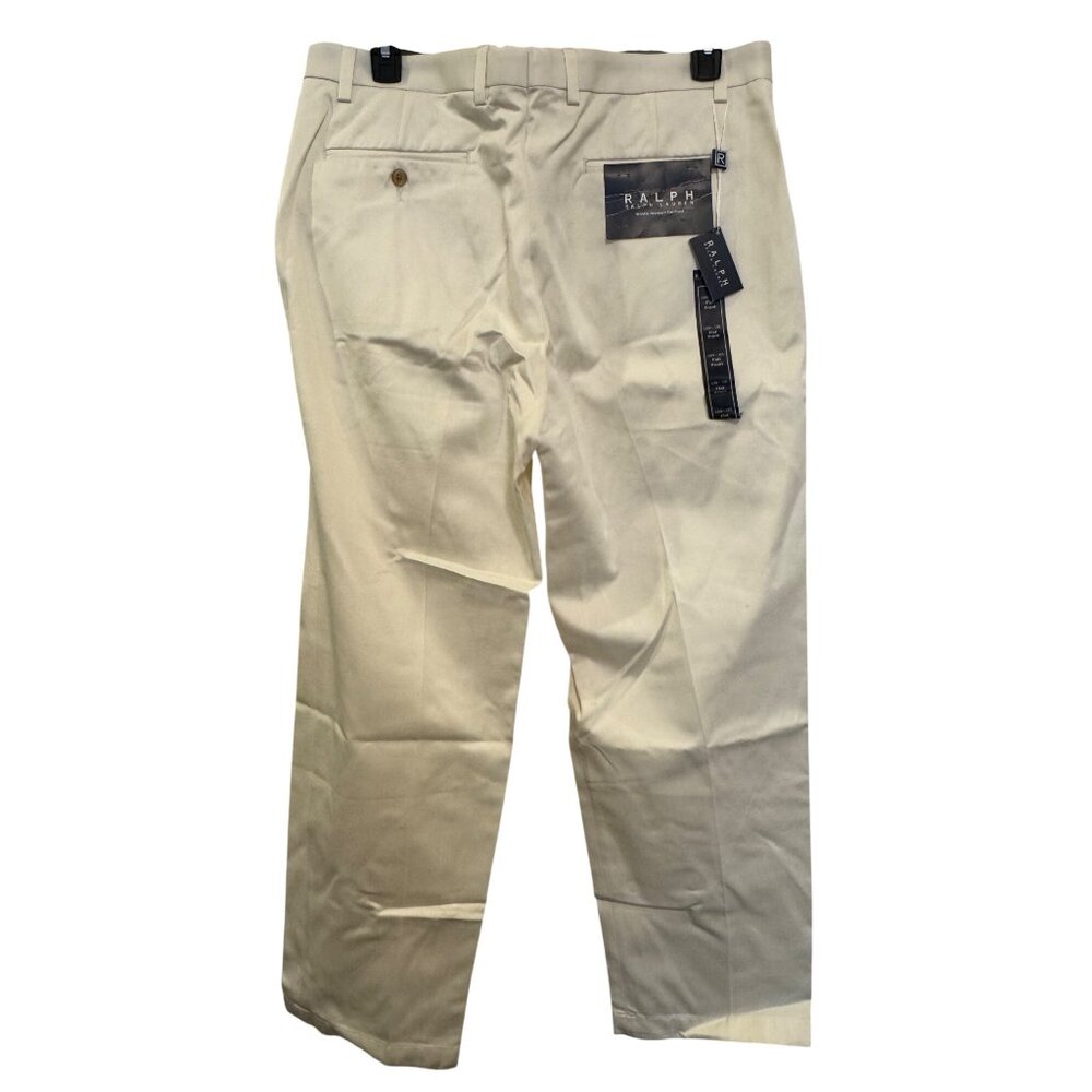 Ralph Lauren Mens Buff Flat-Front Chino Pants 38x30 100% Cotton